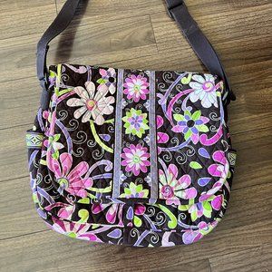 Vera Bradley Crossbody Messenger Bag Laptop Purple Punch